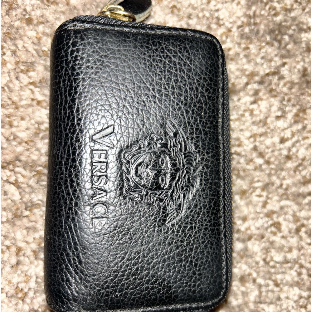Versace double zip wallet